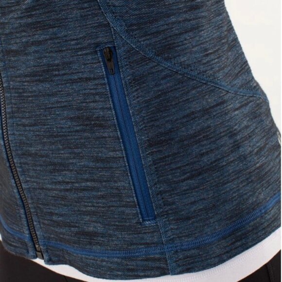 Lululemon Forme Jacket Slub Denim Limitless Blue 8 - Picture 12 of 13